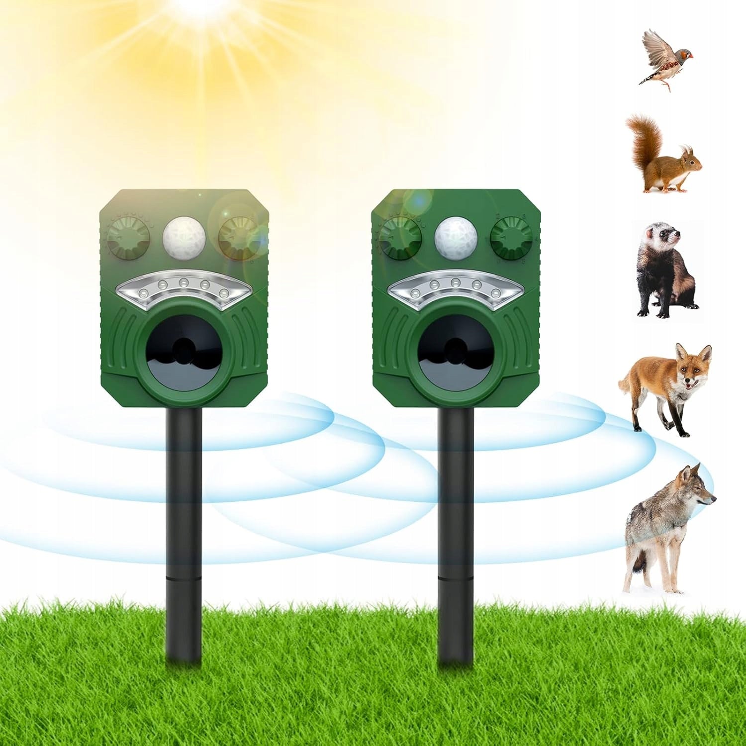Solar Animal Bird Mole Repellent Rodents for Crete Birds Crete Kun Manufacturer code AR33