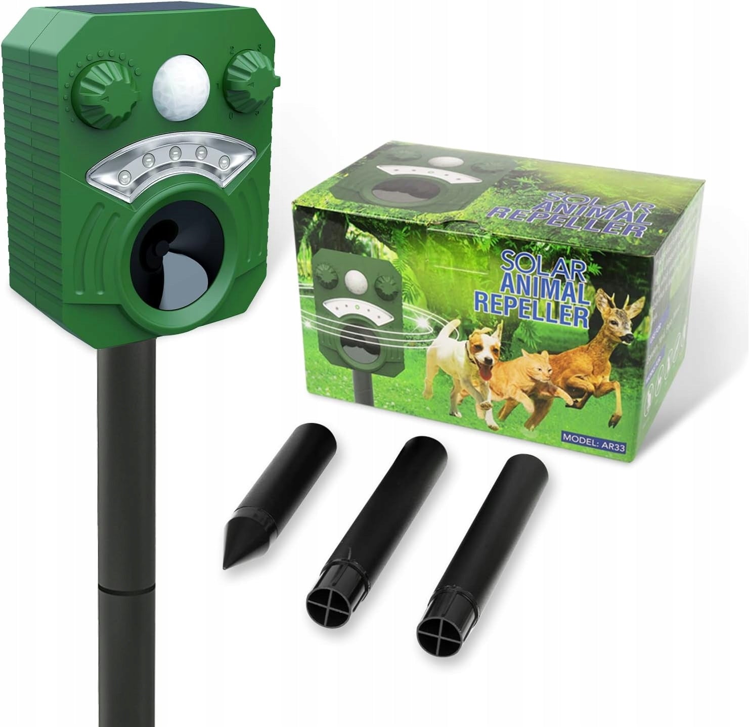 Solar Animal Bird Mole Repellent Rodents for Crete Birds Crete Kun