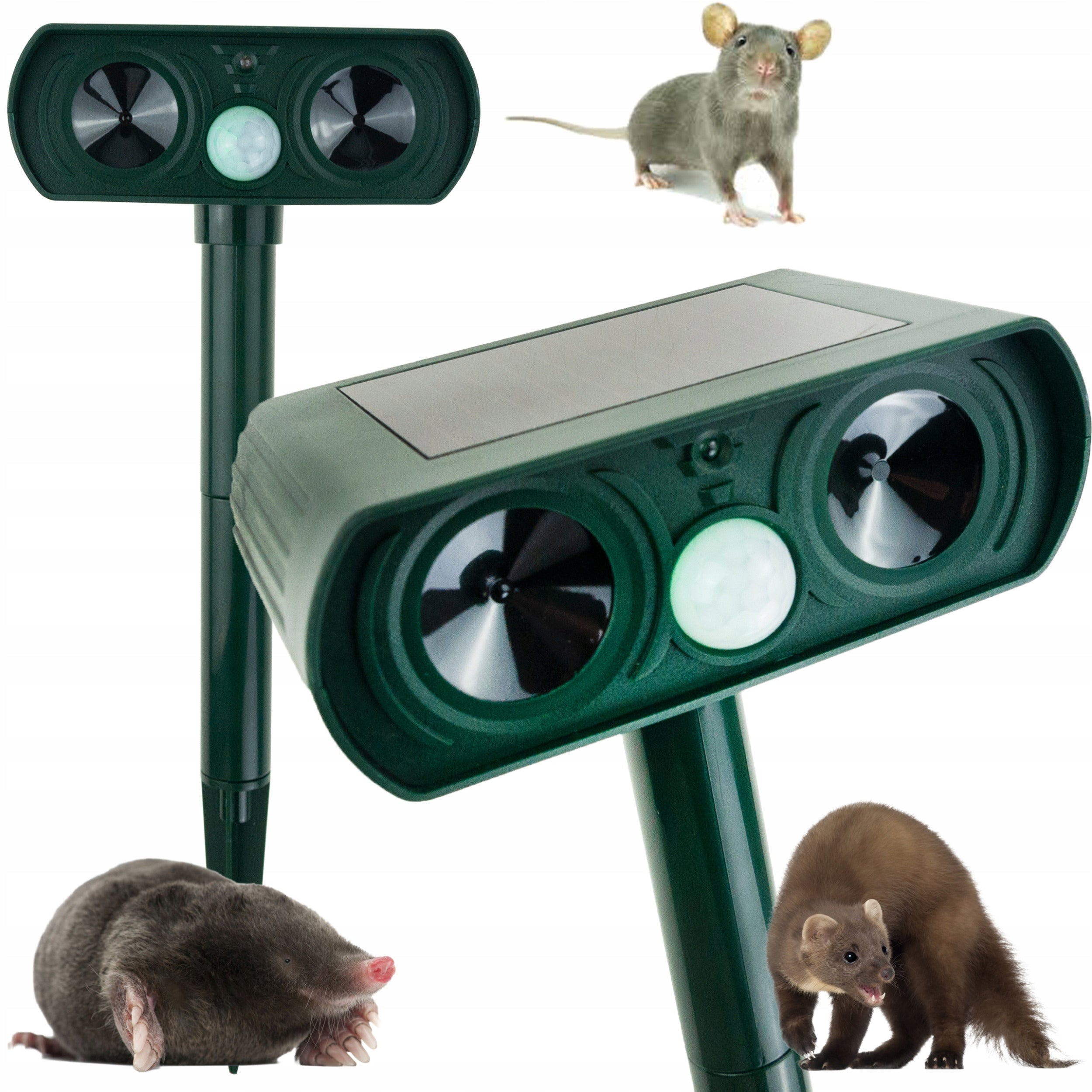 Solar Animal Repellent, ULTRASONIC Garden DOGS BIRDS CATS RATS
