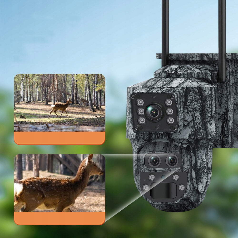 Solar Forest Camera 6MP 4G- 3 Lenses, 15x Zoom, PTZ, PIR Motion Detection Manufacturer code ST-537-6M-3L