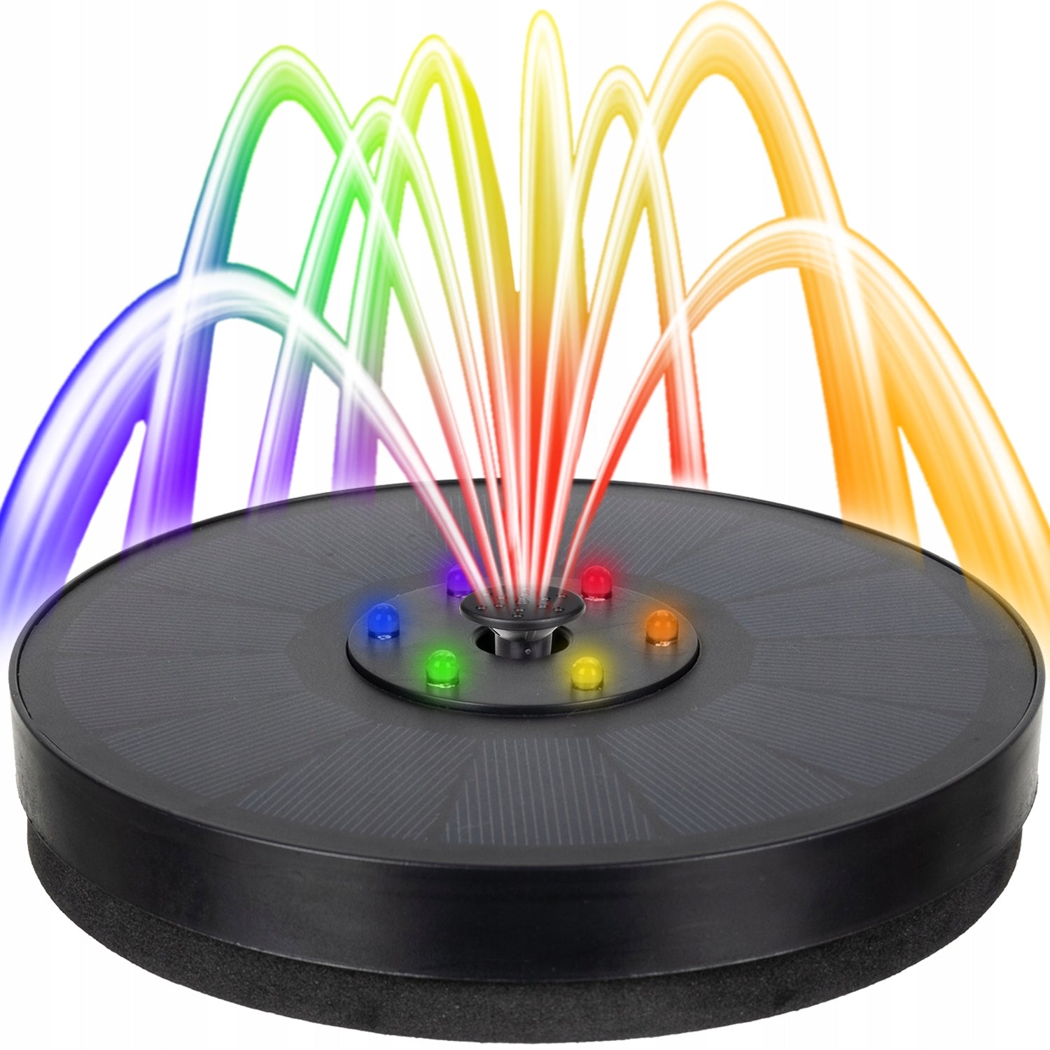 Solar Fountain for Eyelet Water Garden Pump Floating LED RGB Packaging status original