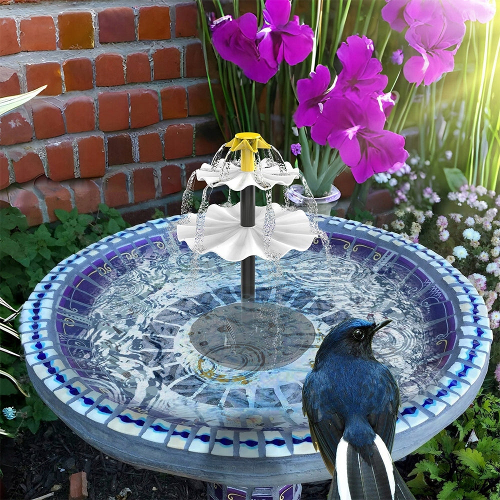 Solar Garden Fountain for Water Eyelets with Bird Breed 6 DysZ 4W Packaging status original