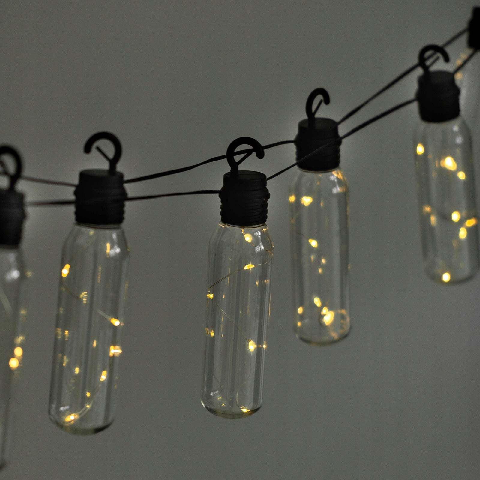 Solar Garden Garland 10x LED Light Chain Decorative Bulbs 3,8m Batteries included yes