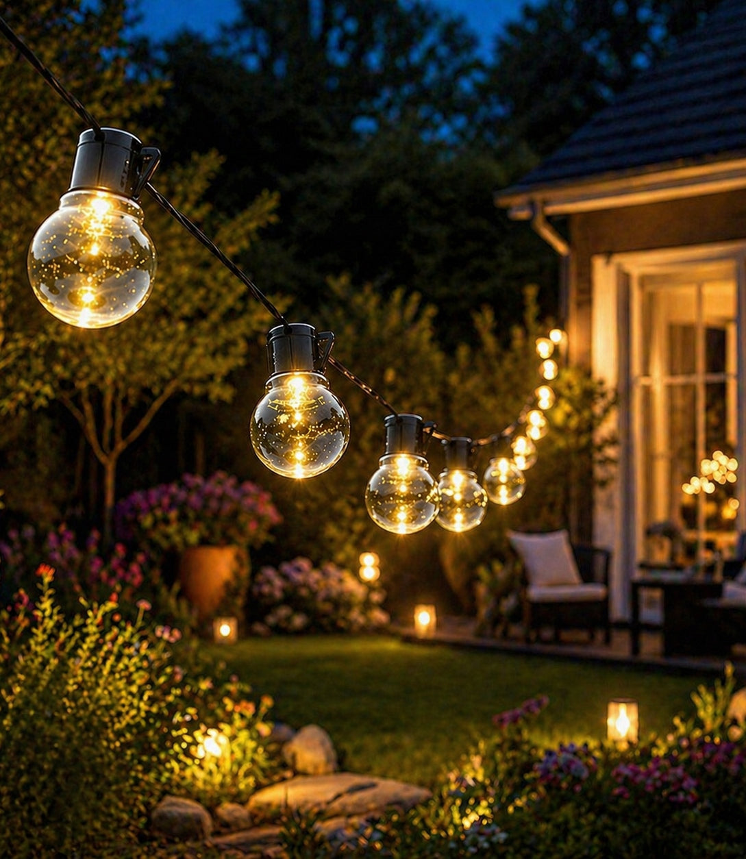 Solar Garland LED Garden 20 x LED Bulbs LED Solar Balls Packaging status original