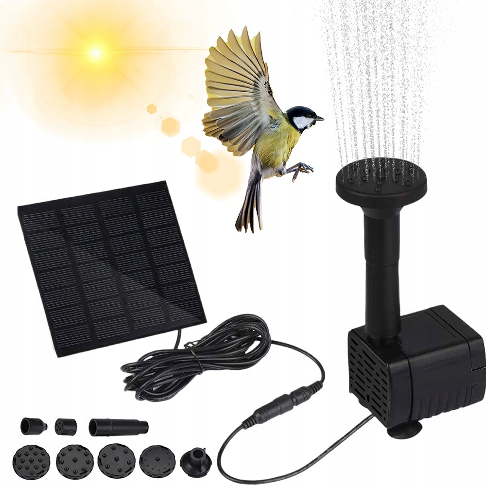 Solar Pump Led Fountain Decorative Outdoor Ideal For Bird Bathing