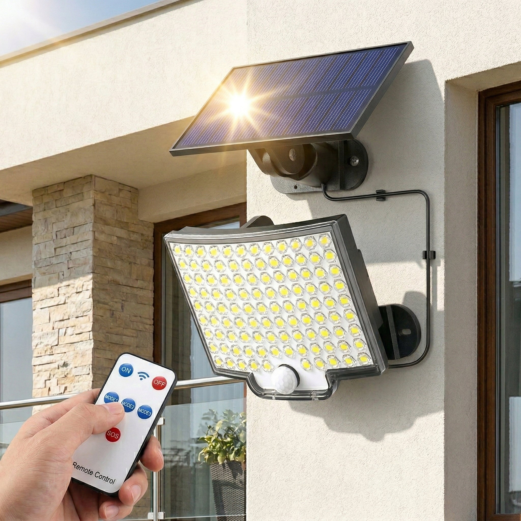 Solar Street LED Garden Lamp With SENSOR Outdoor Facade Brand Masterled