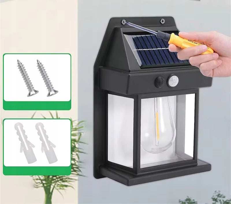 Solar Wall Lamp Halogen LED With Twilight Motion Sensor 4016 Brand no brand