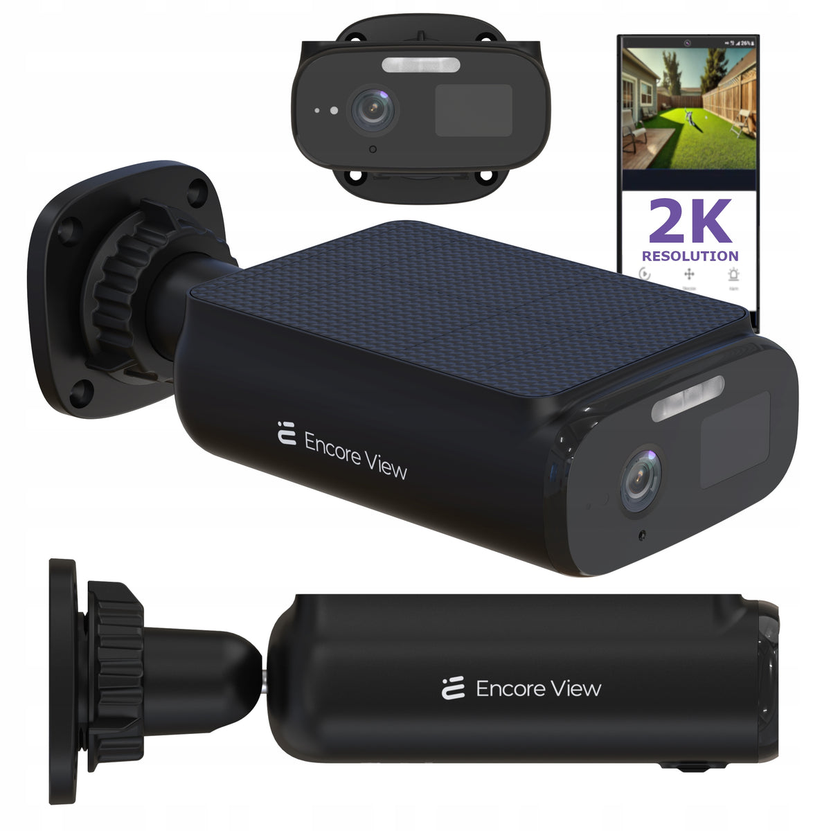 Solar WiFi Camera Outdoor 2K Speaker IP66 Alarm TUYA App Encore View