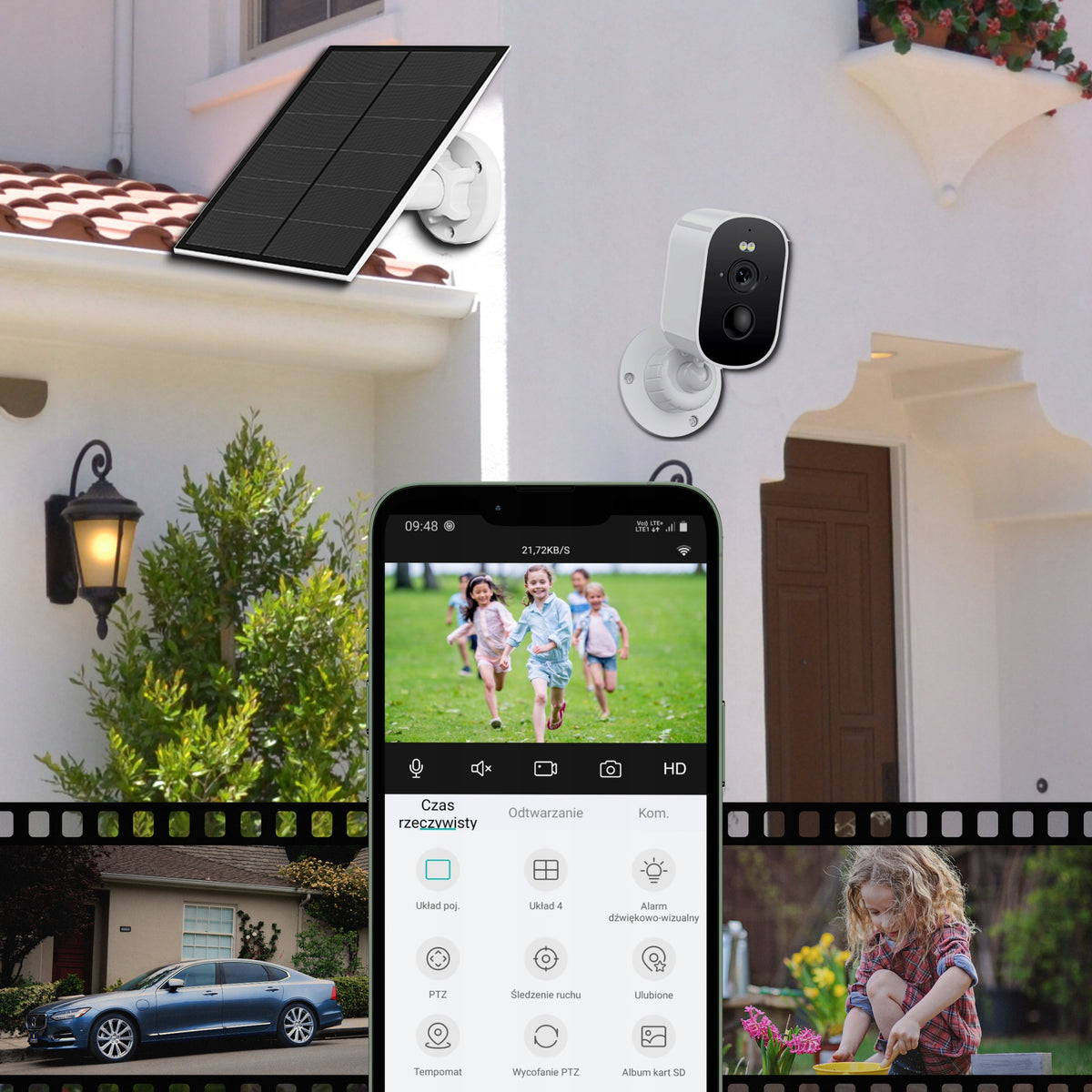 Solar Wireless Outdoor IP Camera WiFi 4MPx Notifications ICSee Packaging status original