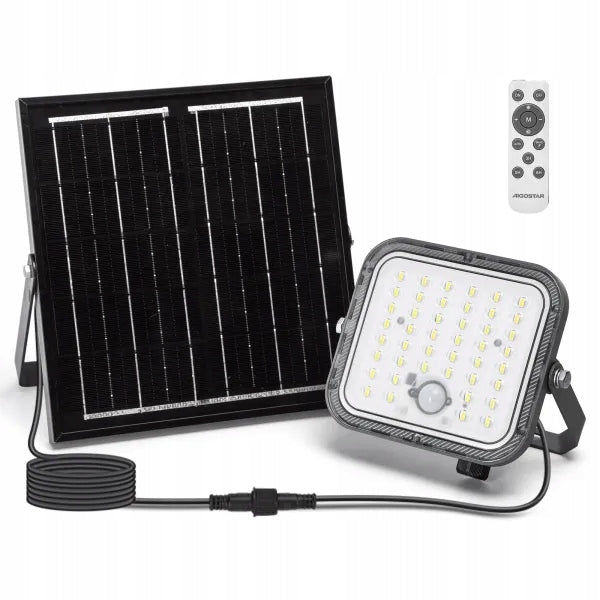 Solar floodlight 2m 80W PIR 6500K Packaging status original