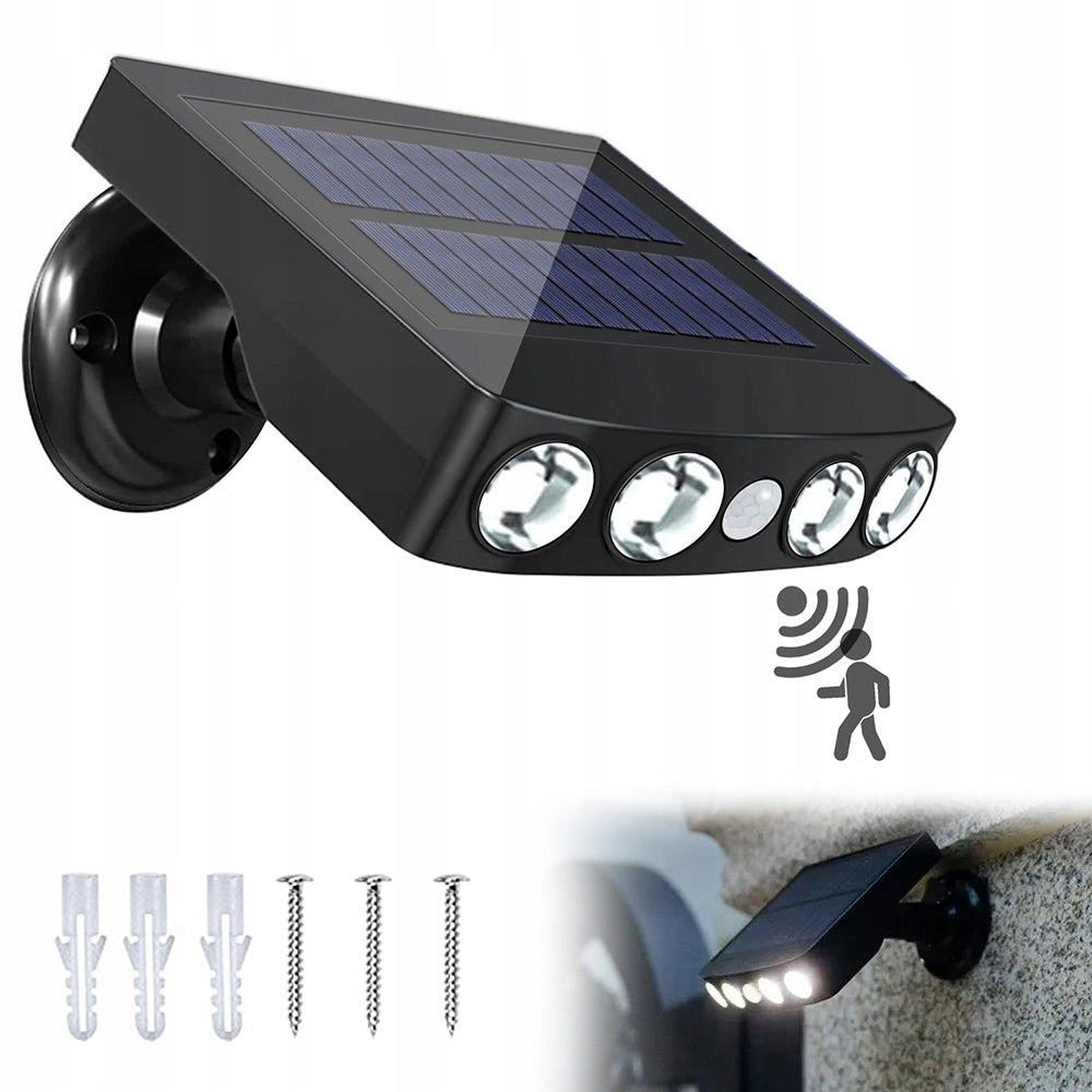 Solar lamp LED outdoor spotlight with motion sensor