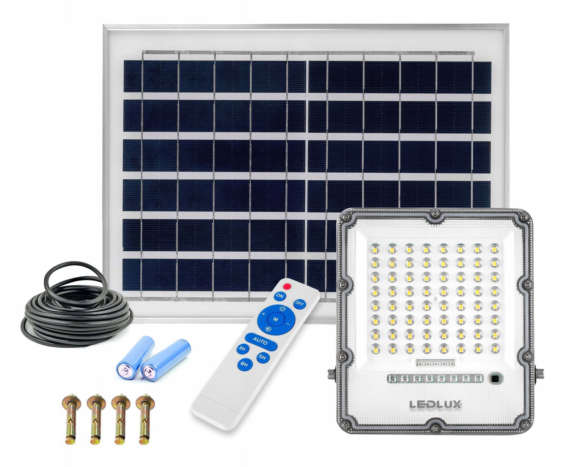 Solar lamp halogen LED floodlight sensor 100W Color gray