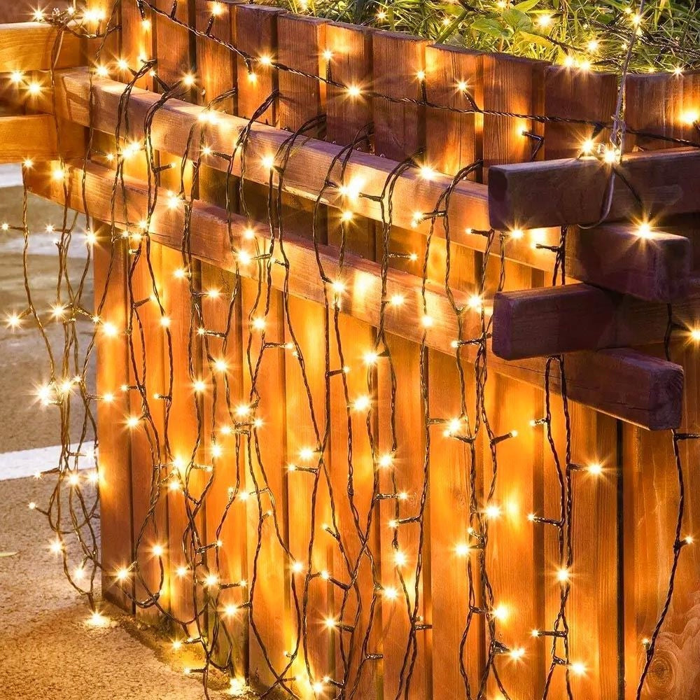 Solar light chain 12 m, 100 LED, warm light