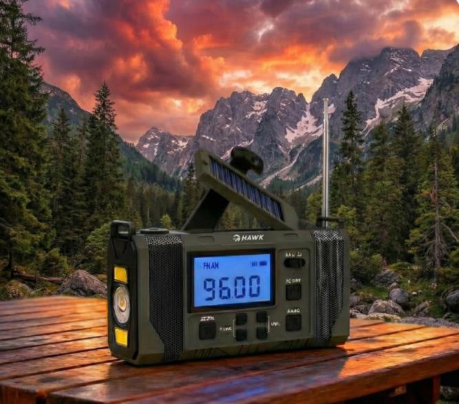 Solar radio dynamo for crank HAWK Expedition R20 HWRDI420GN Grey Packaging status original