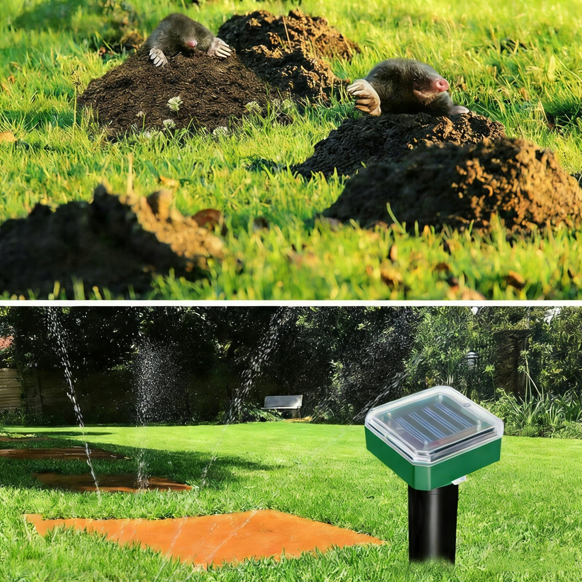 Solar rodent repellent 4 PCS for VOLES MOLES Strong and effective Use Against rodents moles