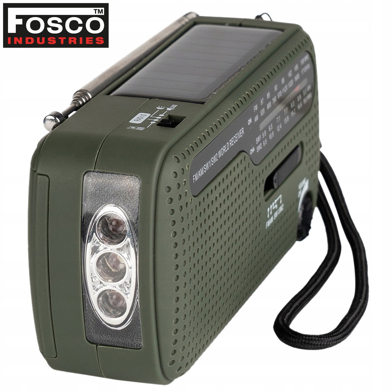 Solar tourist radio emergency crank powerbank Fosco SW1/SW2/FM/AM Brand no brand