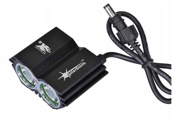 SolarStorm X2 Latarka Rower 2x CREE XM-L 2400lm + Aku 4x18650 6800mAh Color black