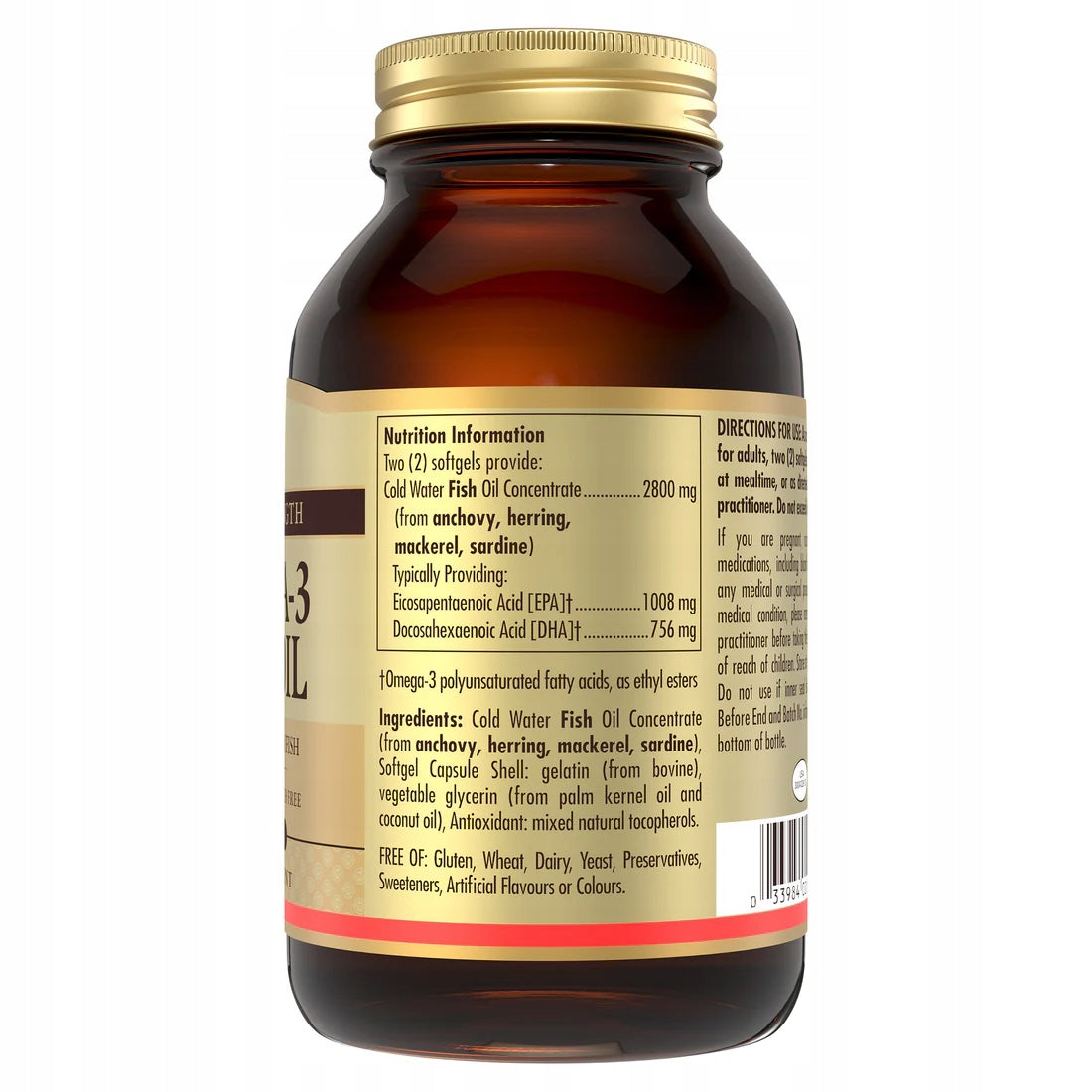 Solgar Omega 3 Triple Strength 100 Softgels ACIDS EPA DHA HEALTHY HEART TRAN Manufacturer code 033984020580