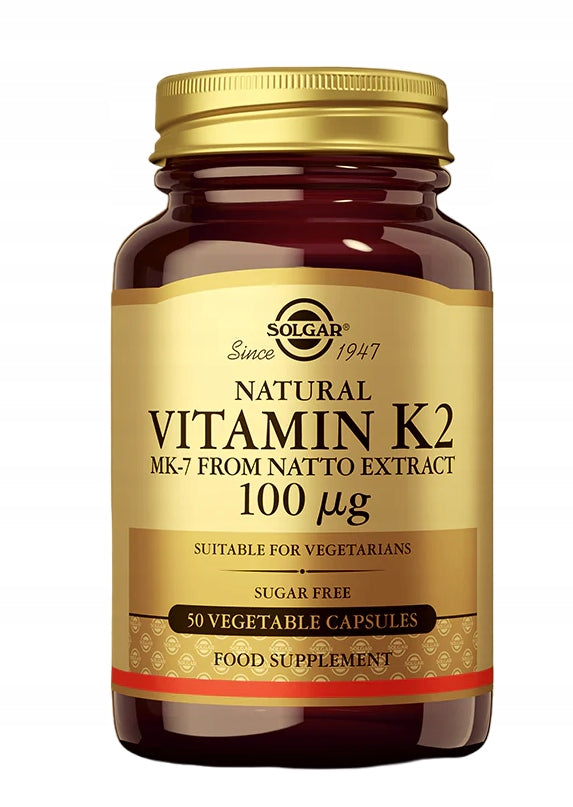 Solgar Vitamin K2 MK-7 100mcg 50 capsules NATURAL VITAMIN K-2