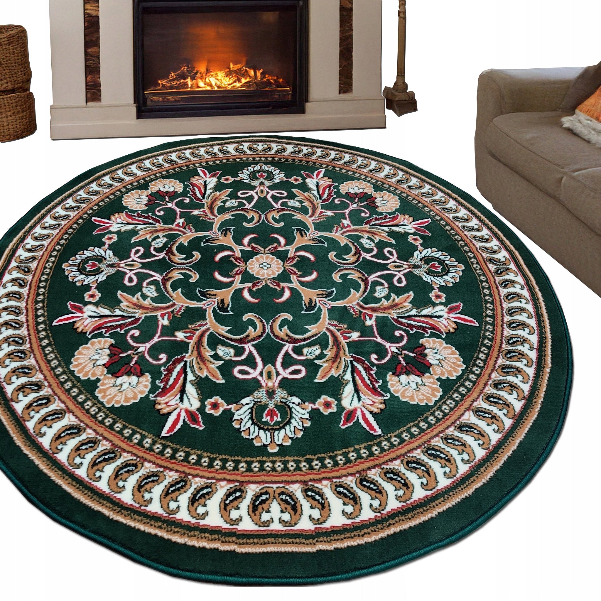 Solid Belgian Carpets Alfa Koło Round 120cm 120x120 - various patterns!