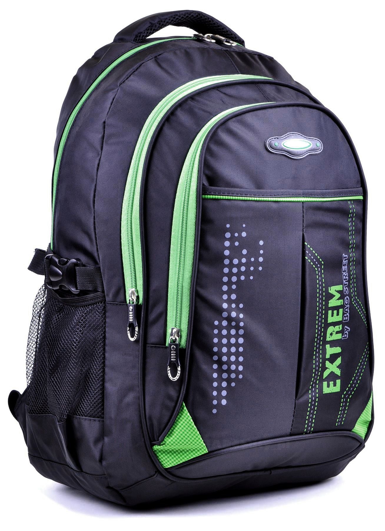 Solid Men's BACKPACK Black Green Youth TORNISTER Bag Street EXTREM Brand no brand