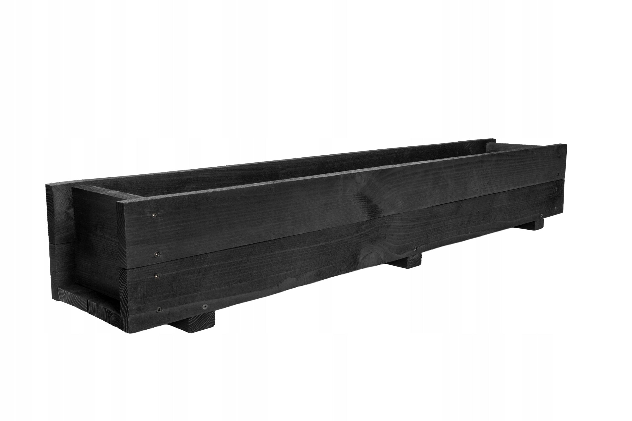 Solid Wooden Planter 115 cm – Black | Ready to Put Up! Color black