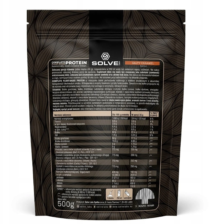 Solve Labs Complete Plant-based Protein 500g Salty Caramel PROTEIN SUPPLEMENT EAN (GTIN) 5903293767689