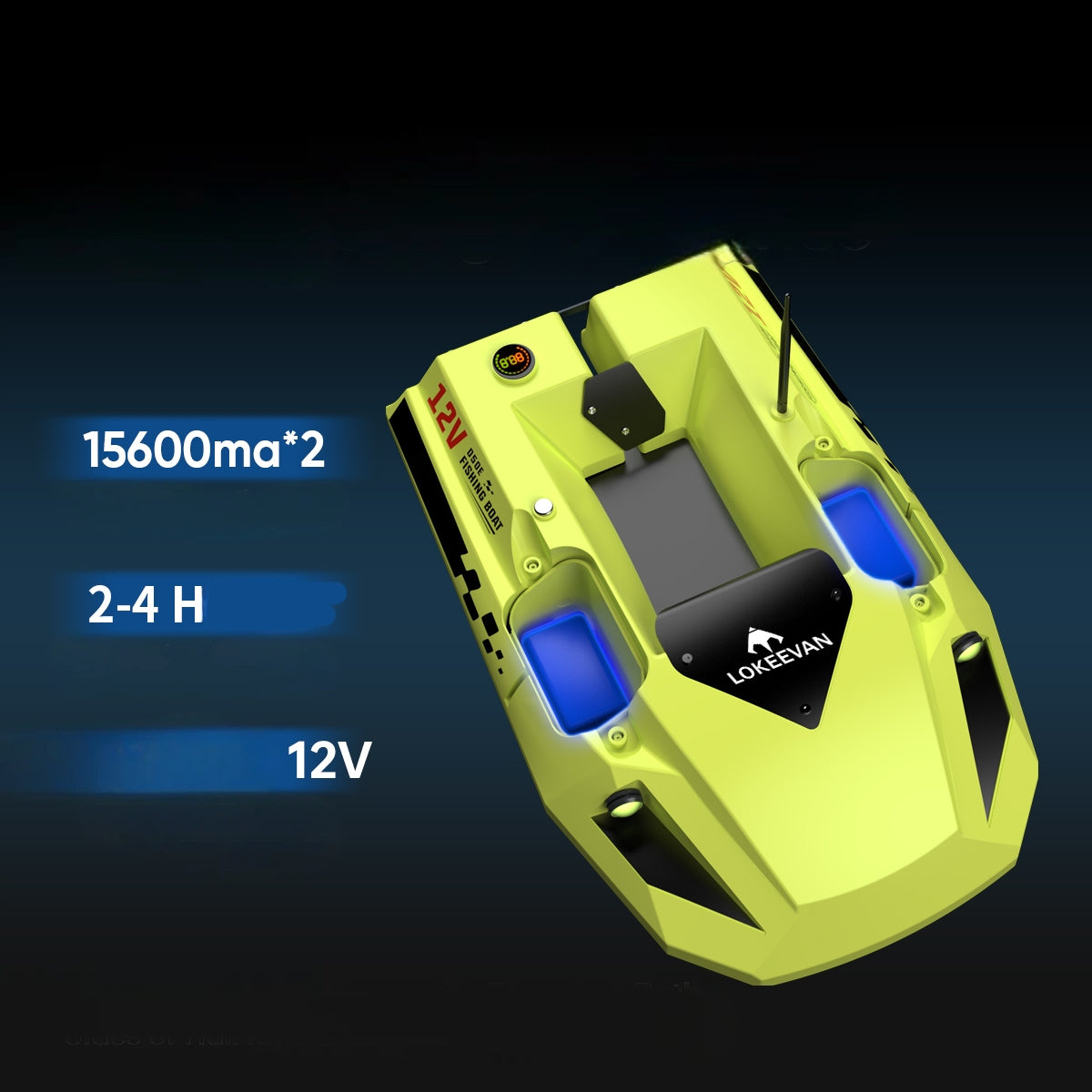 Sonar bait boat 1-32m Dual battery 15600mAh 12v GPS D50E Product weight with unit packaging 4.75 kg