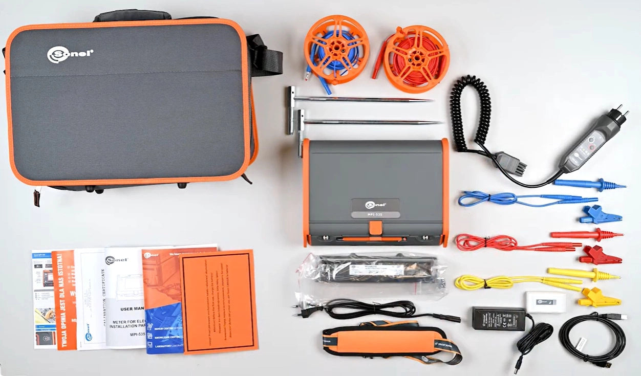 Sonel MPI-535 Electrical Installation Parameter Meter + Accessories Packaging status original