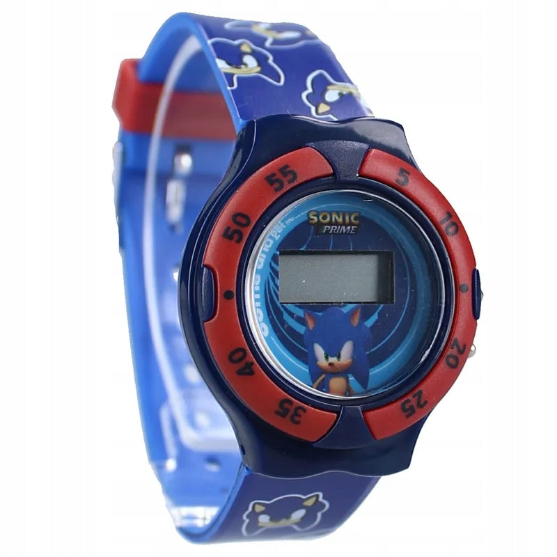 Sonic Prime Children's Watch Blue Digital LCD Original Gift EAN (GTIN) 8712645308855