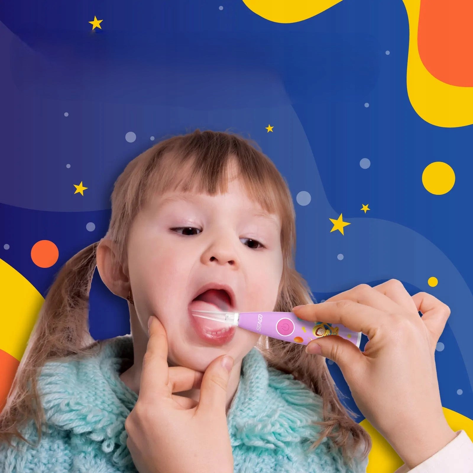 Sonic Toothbrush for Children 0-3 years SEAGO SG-2159 , 8 tips, pink EAN (GTIN) 5903940620770