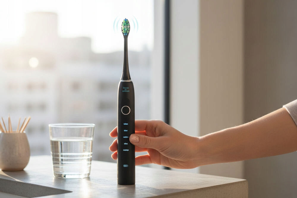 Sonic electric toothbrush GÖTZE & JENSEN ST955 Dominant color black