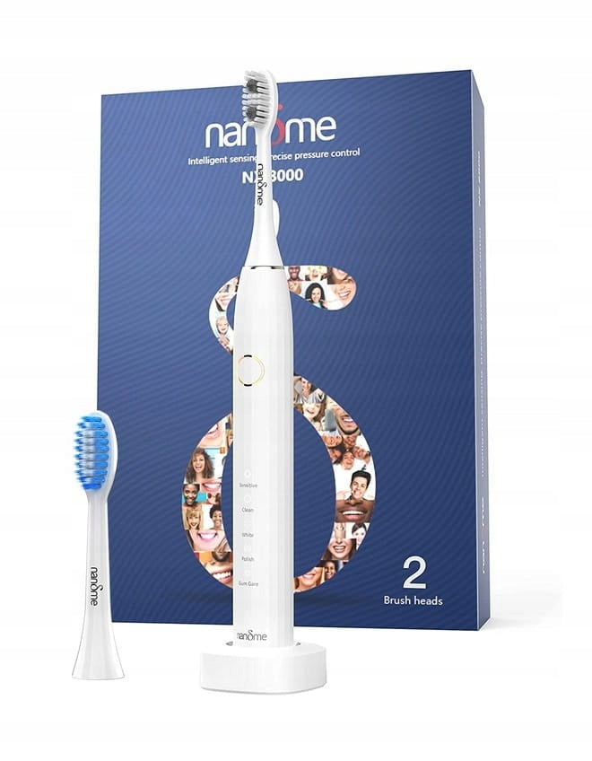Sonic electric toothbrush Nandme NX8000-W2 White 2 Head
