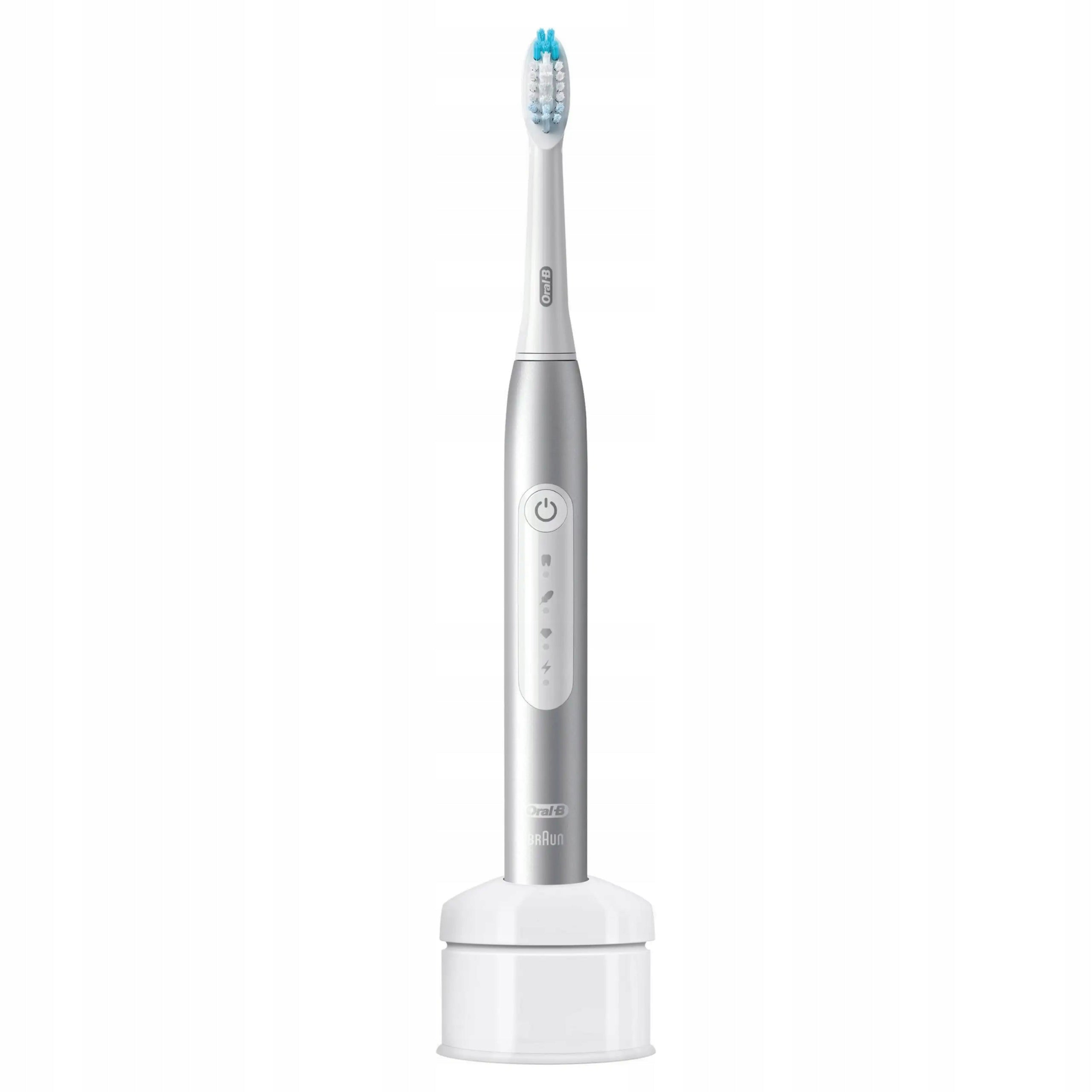 Sonic electric toothbrush Oral-B Pulsonic Slim Luxe 4000 Silver 3 modes Medical device no