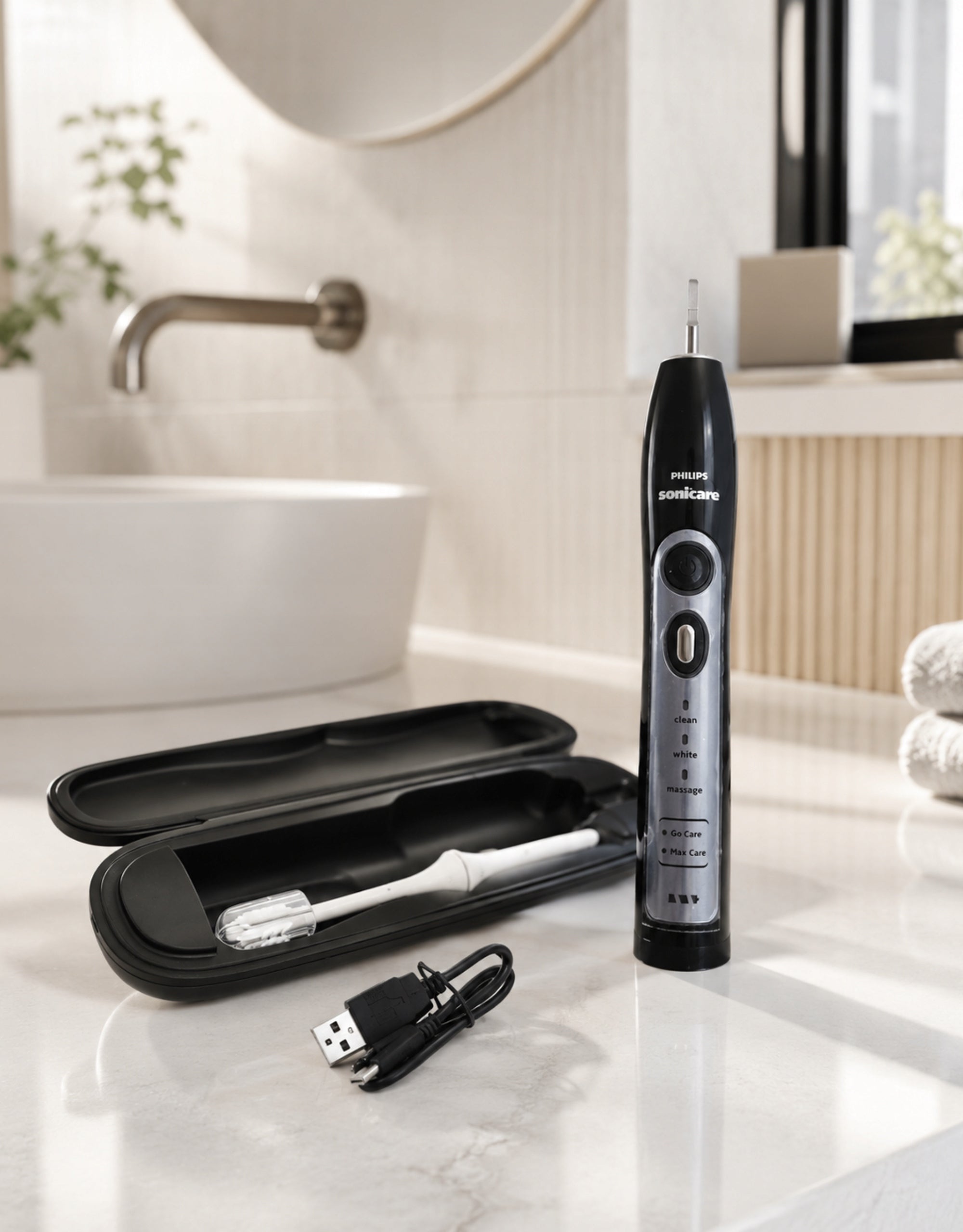 Sonic electric toothbrush Philips Sonicare FlexCare Platinum HX9172 black case Manufacturer code HX697/59