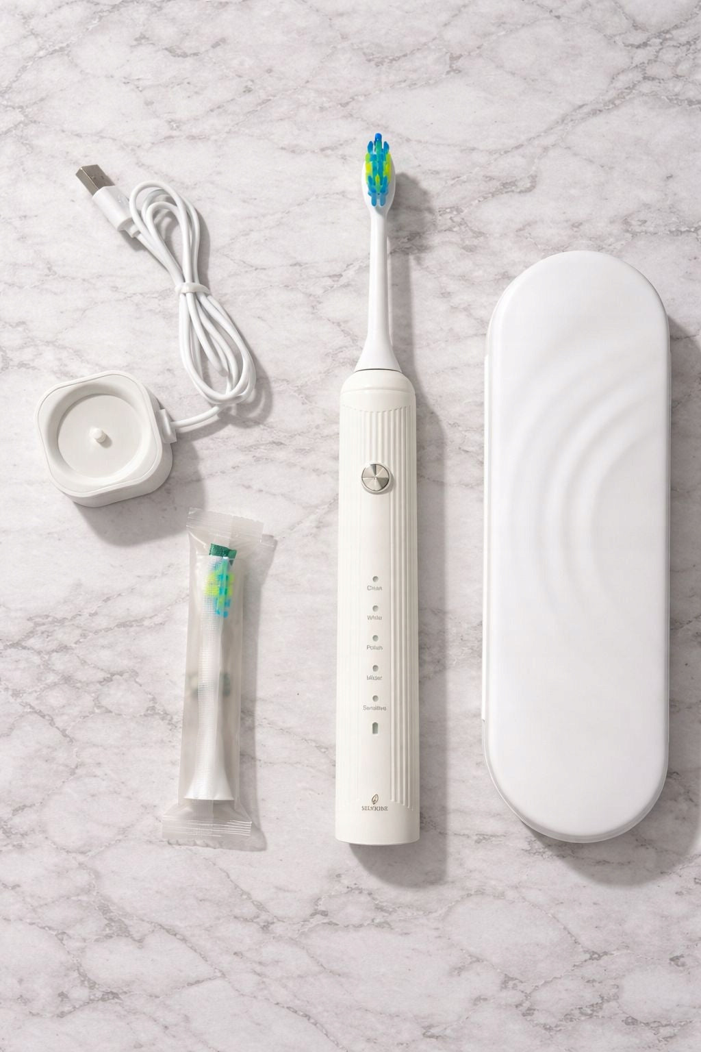 Sonic electric toothbrush Selvione EA228 5 modes IPX7 Induction White 4 Heads