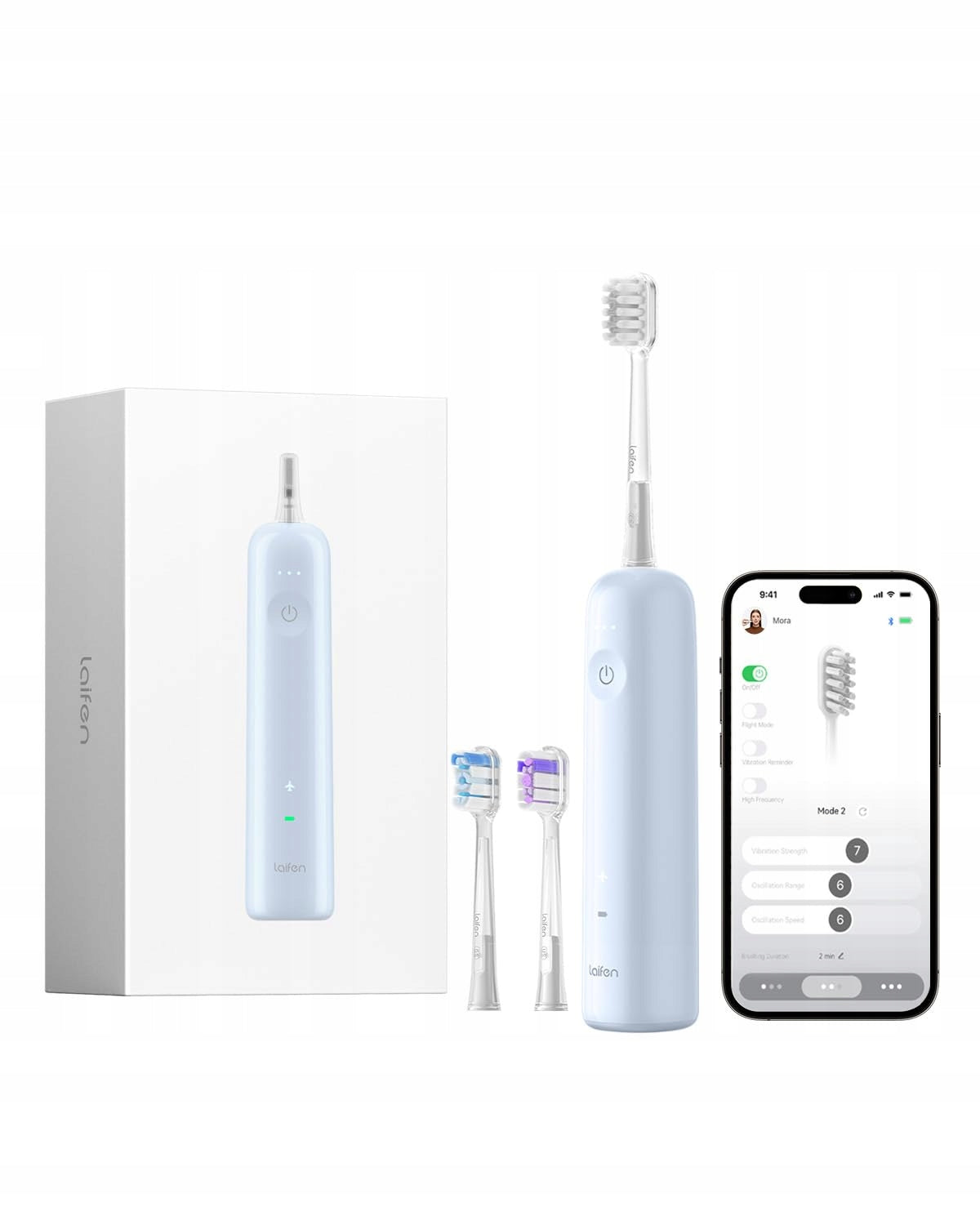 Sonic toothbrush Laifen Wave 3 heads IPX7 blue