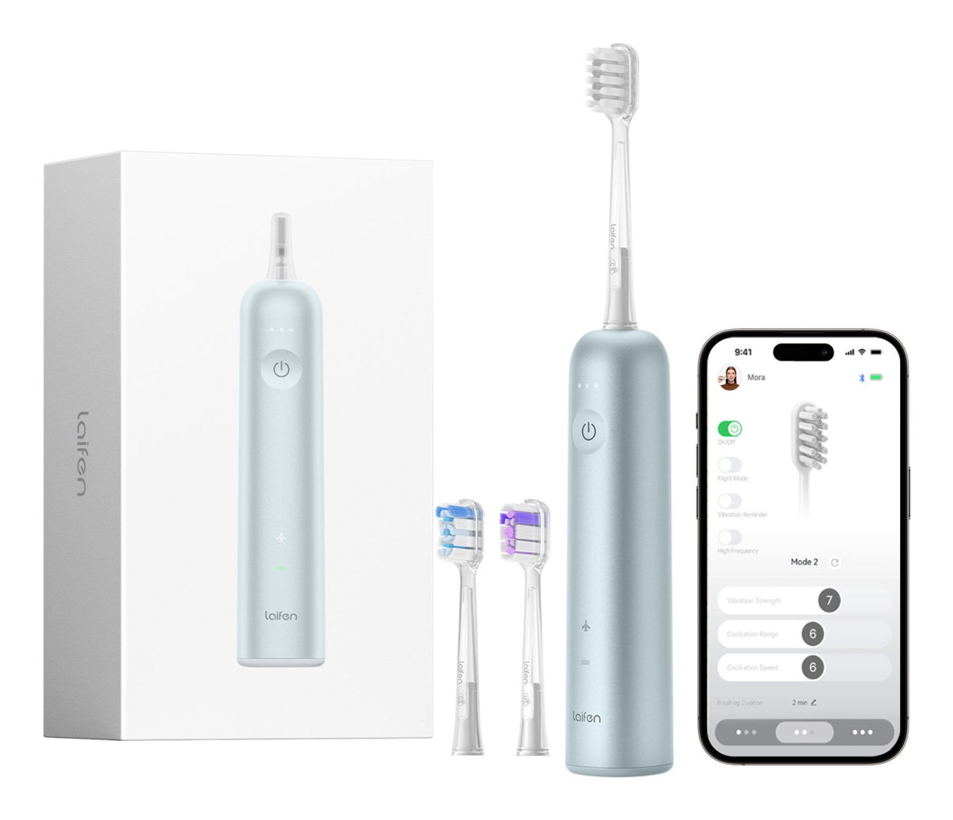 Sonic toothbrush Laifen Wave Pro LFTB02-P + tips blue