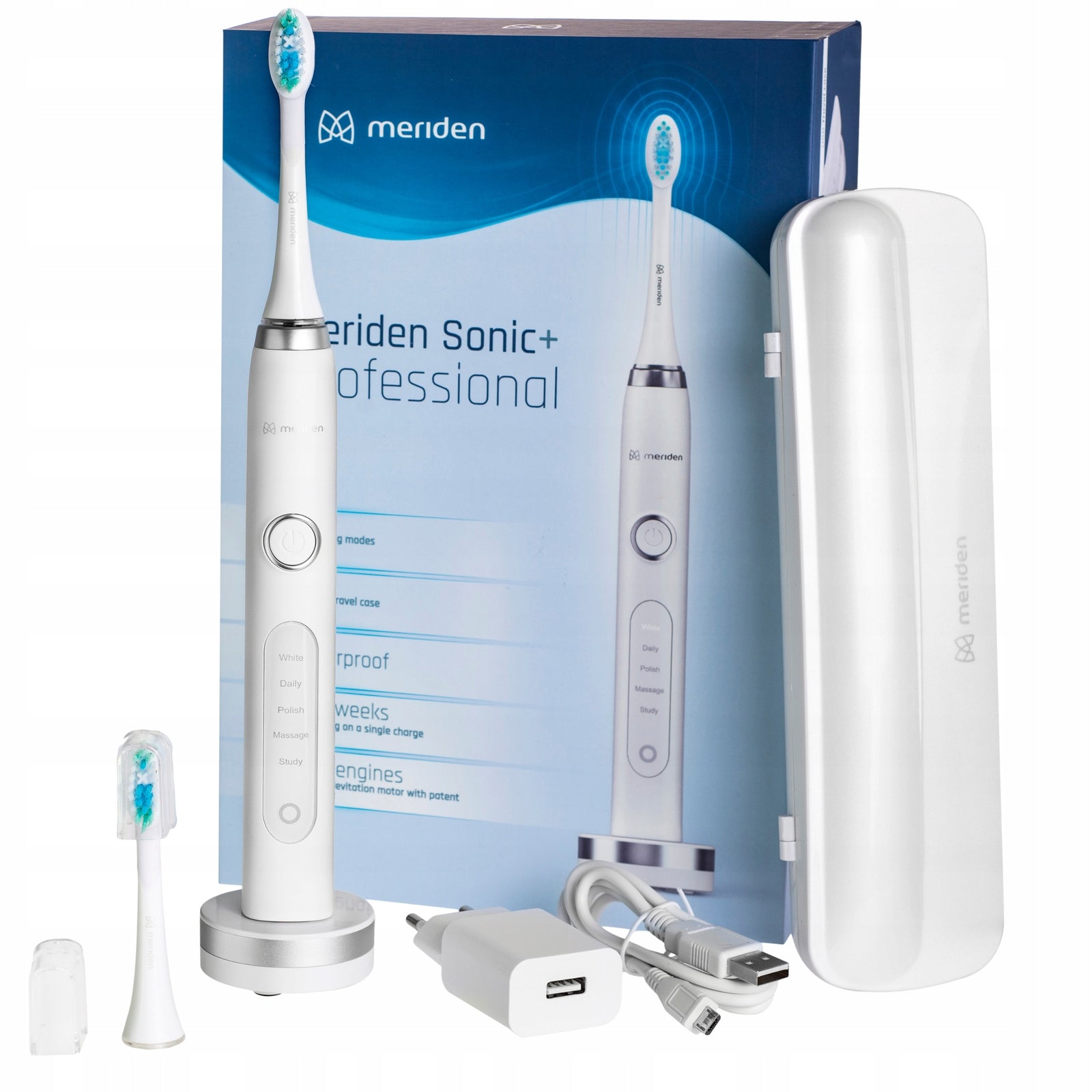 Sonic toothbrush MERIDEN Professional White Whitening Case Set