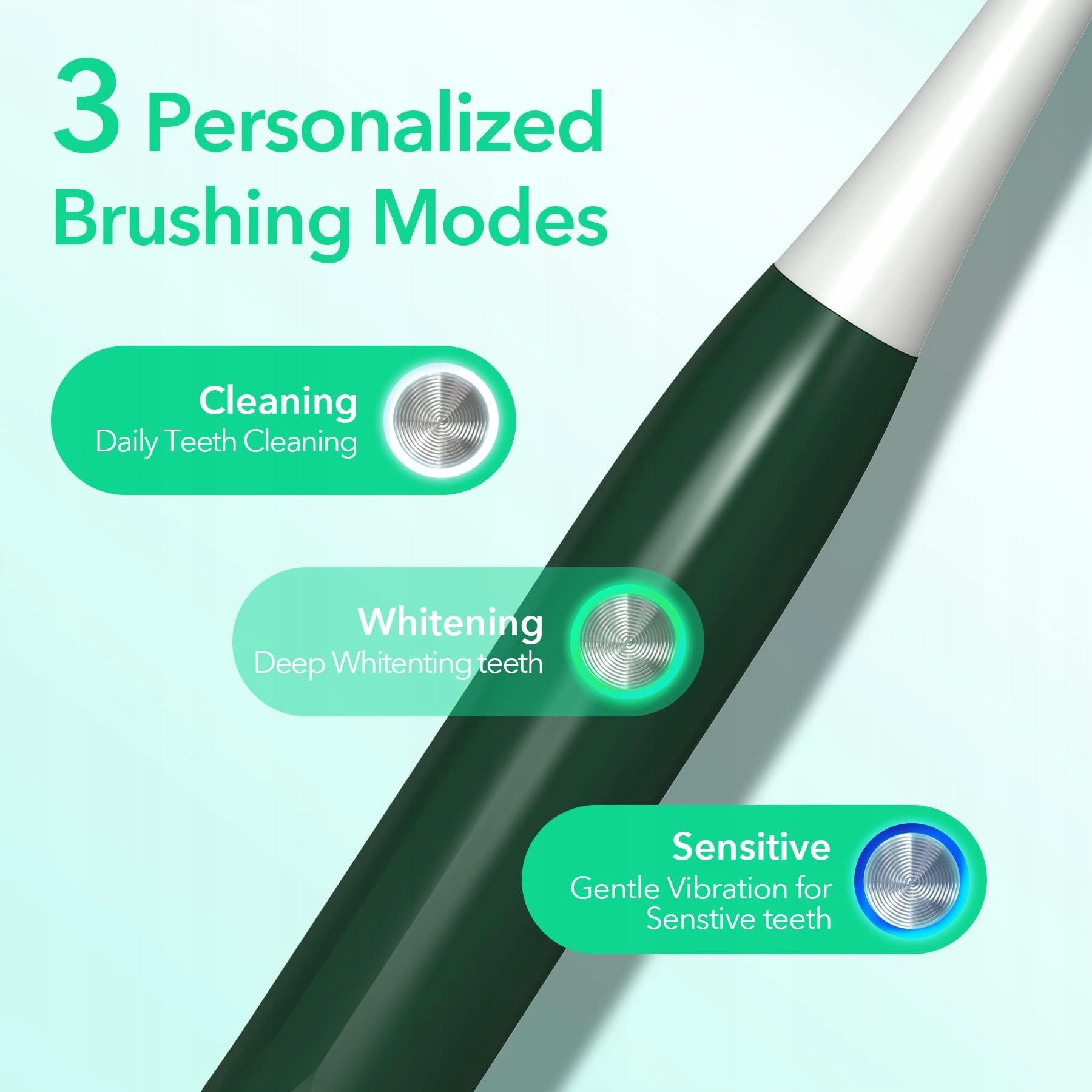 Sonic toothbrush Maltec 6 modes rechargeable waterproof IPX8 Medical device no