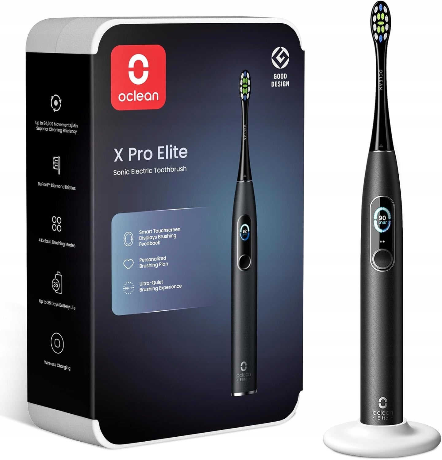 Sonic toothbrush OCLEAN X Pro Elite black Bluetooth app Brand Oclean