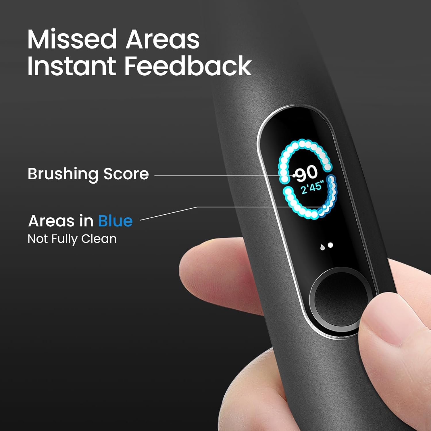 Sonic toothbrush OCLEAN X Pro Elite black Bluetooth app Kind toothbrush