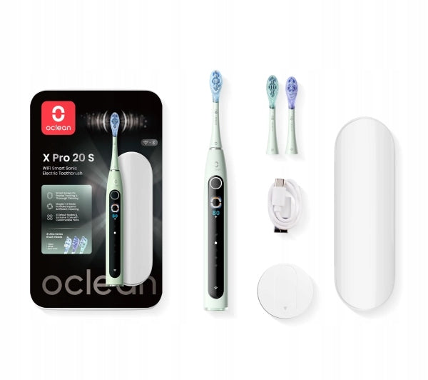 Sonic toothbrush Oclean X Pro 20 Set Green Cordless 3 Tips