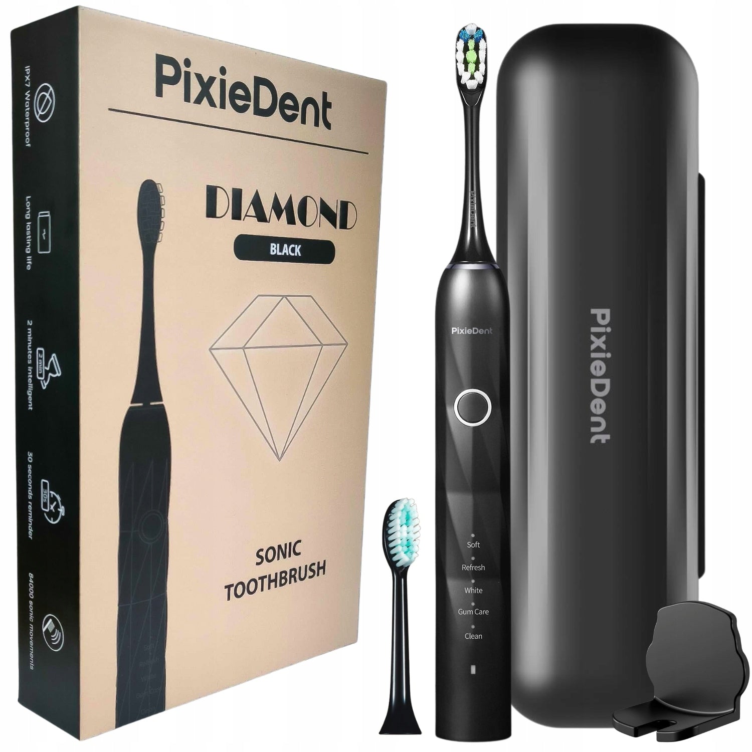 Sonic toothbrush PixieDent Diamond Black