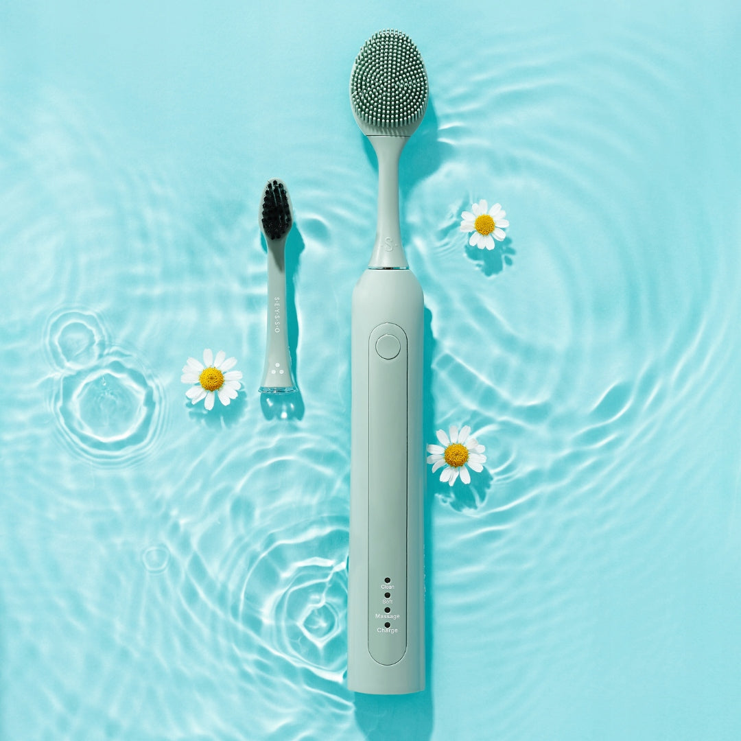 Sonic toothbrush SEYSSO BASIC Color Aqua Grey Beauty Collection Packaging status original