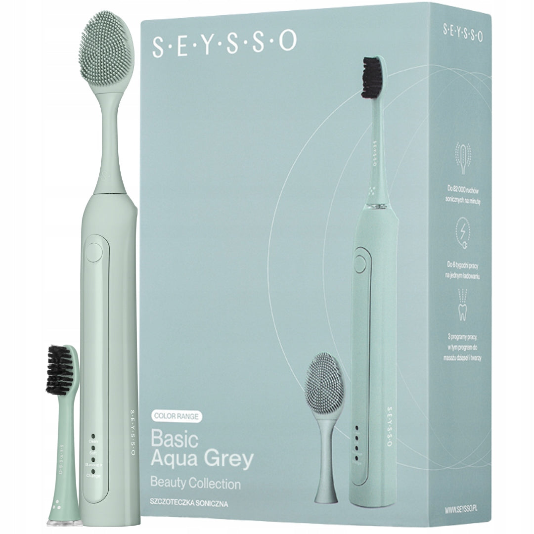 Sonic toothbrush SEYSSO BASIC Color Aqua Grey Beauty Collection