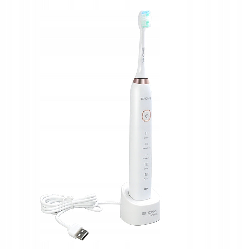 Sonic toothbrush SHONA (vibration, effective cleaning) 6 tips Brand SHONA