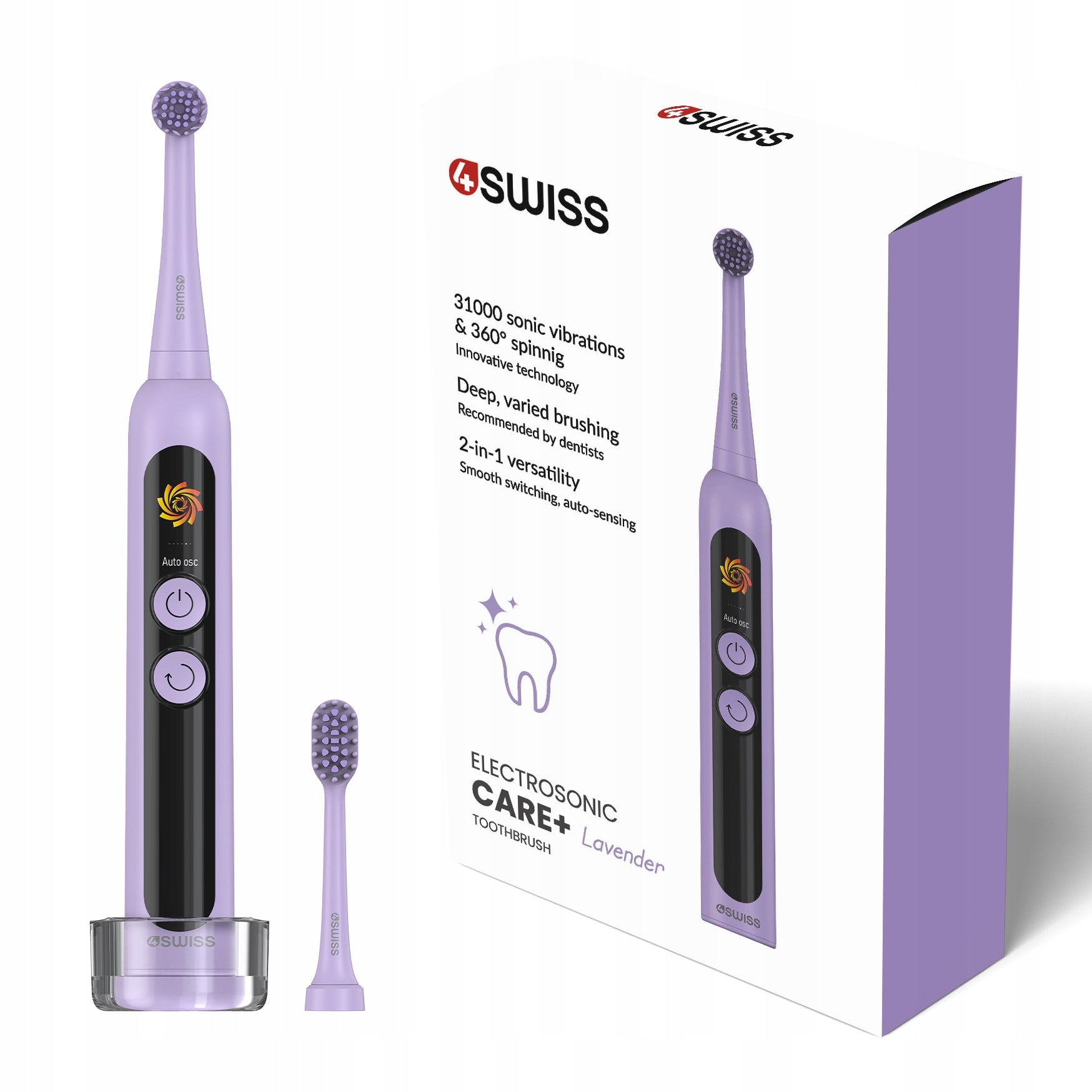 Sonic toothbrush ST216 Electrosonic Care+ Lavender 30h 12 timer modes