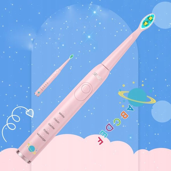 Sonic toothbrush for children 6-12 years, 8 tips electric USB pink Medical device no