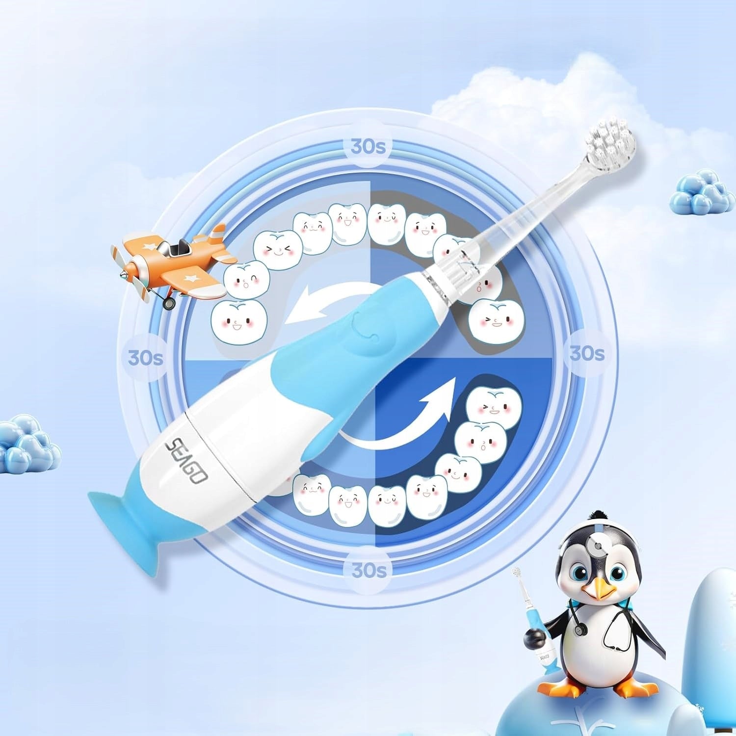Sonic toothbrush for children Seago SG-513 blue Brand Seago